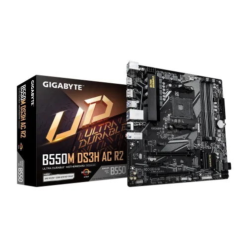 Mb Gigabyte Bb50M Matx Am4 128Gb 4Ddr4 1Hdmi 1Dp 4Usb3.2 B550M Ds3H Ac R2 - B550M DS3H AC R2 Mb Gigabyte Bb50M Matx Am4 128Gb 4Ddr4 1Hdmi 1Dp 4Usb3.2 B550M Ds3H Ac R2 - B550M DS3H AC R2
