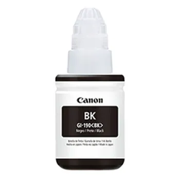 Botella De Tinta Negro Canon Gi-190 Bk, Modelo: 0667C001Ac. - 0667C001AC