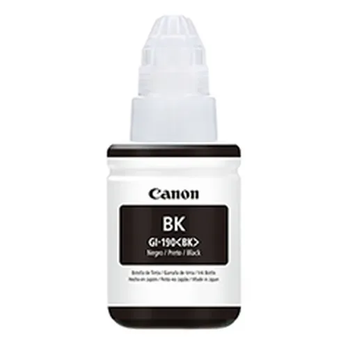 Botella De Tinta Negro Canon Gi-190 Bk, Modelo: 0667C001Ac. - 0667C001AC