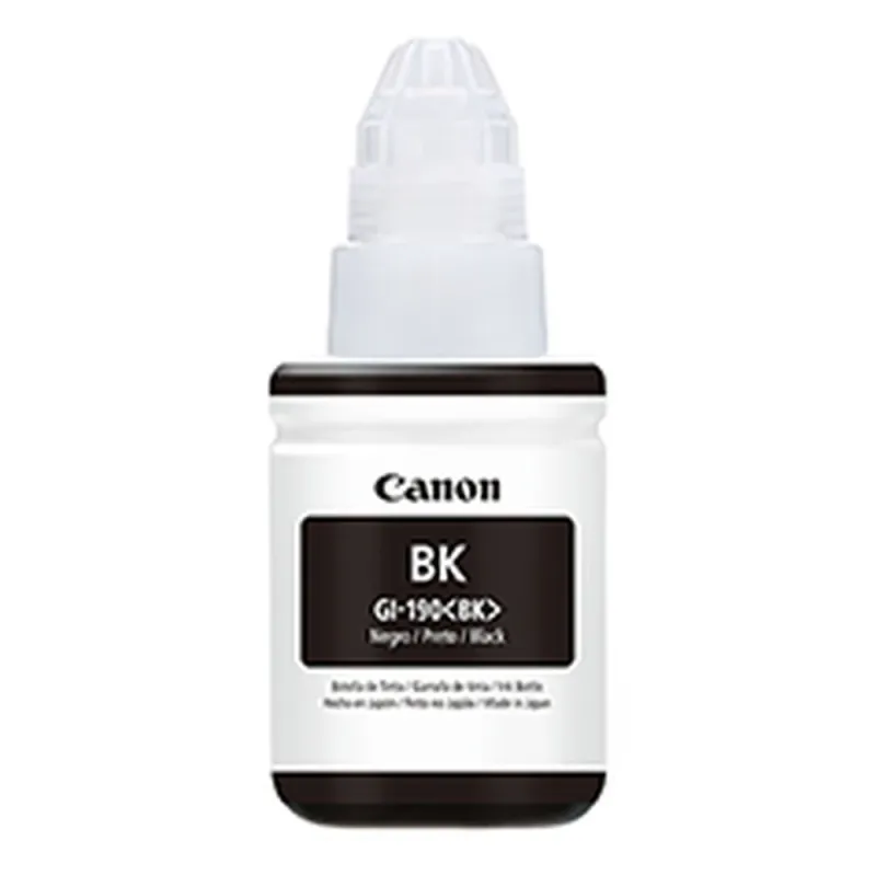 Botella De Tinta Negro Canon Gi-190 Bk, Modelo: 0667C001Ac. - 0667C001AC