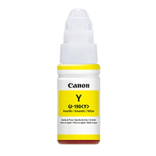 Botella De Tinta Canon Gi-190, Amarillo, Modelo: 0670C001Aa/Ab. - 0670C001AA/AB