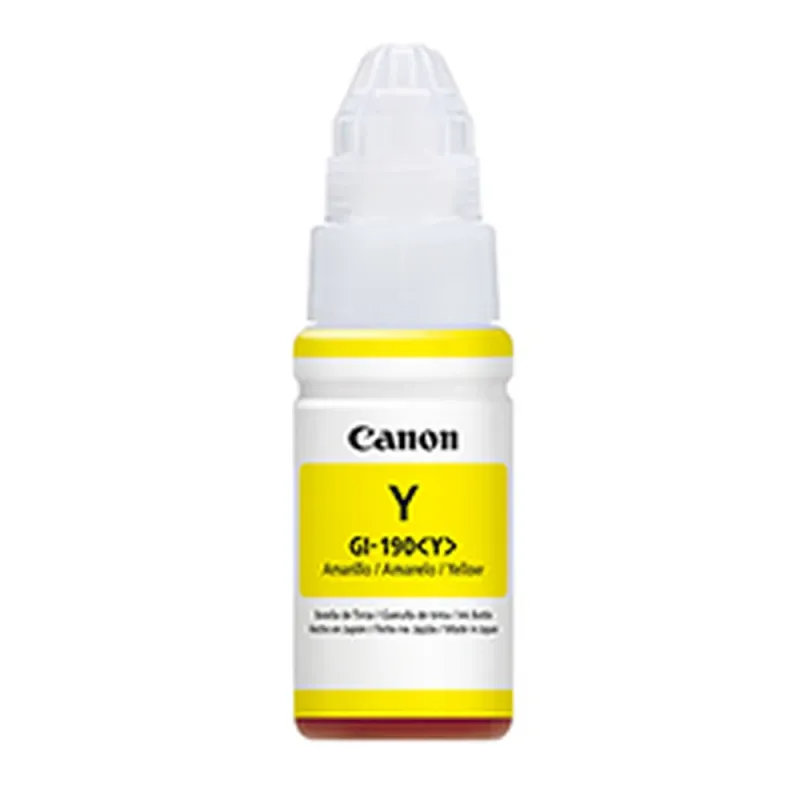 Botella De Tinta Canon Gi-190, Amarillo, Modelo: 0670C001Aa/Ab. - 0670C001AA/AB