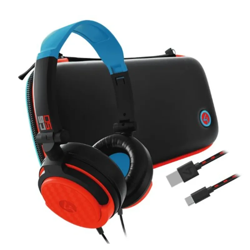 Kit de Viaje 4gamers SWL-50 - Estuche - Diadema - Cable USB-C - Para Nintendo Switch - SWL-50-4G