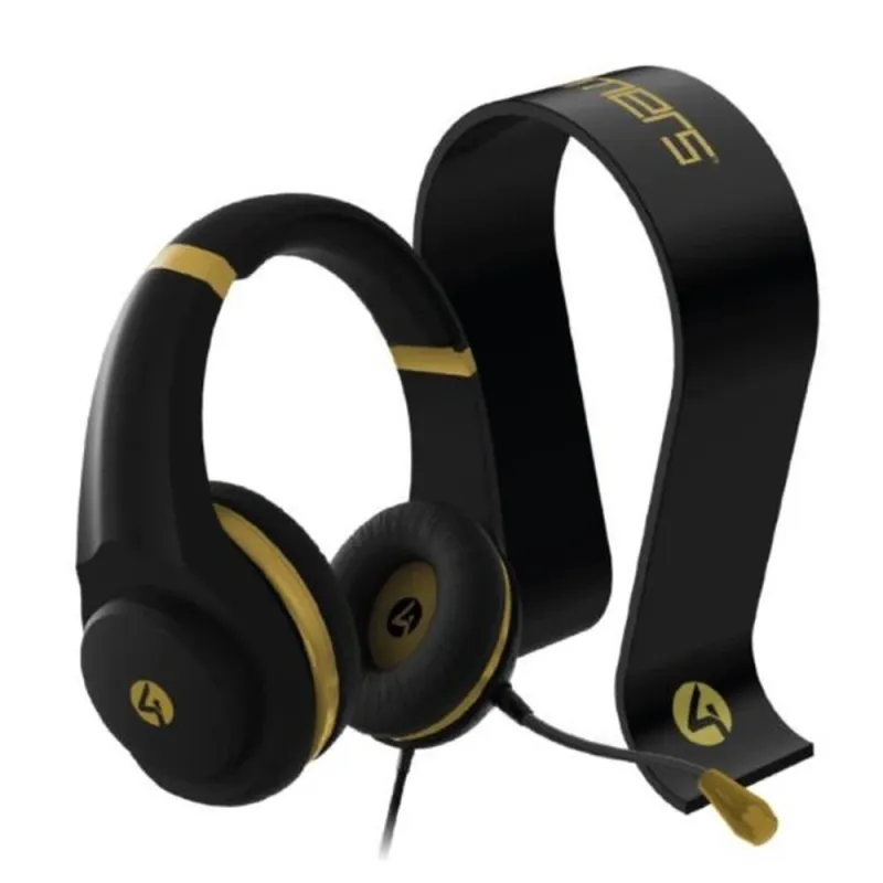 Kit Gamer 4gamers XP-GOLDR-BLK-4G - Diadema - Alámbrico - Base para Diadema - XP-GOLDR-BLK-4G