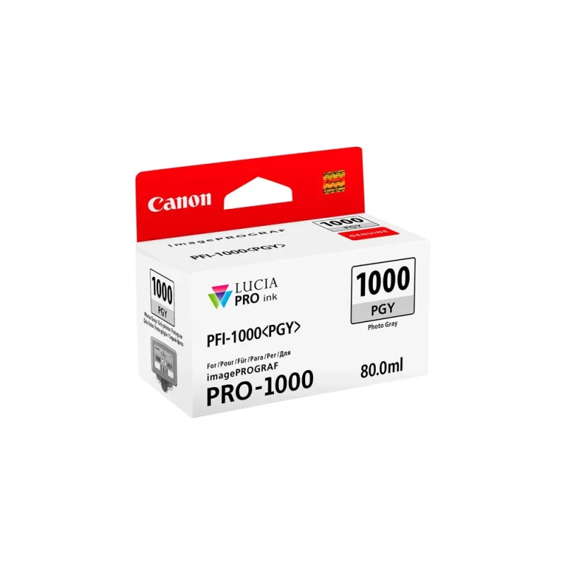Tinta Canon Pfi-1000R Gy Lucia Pro Ink Tank 80Ml Color Gris - 0553C003AB