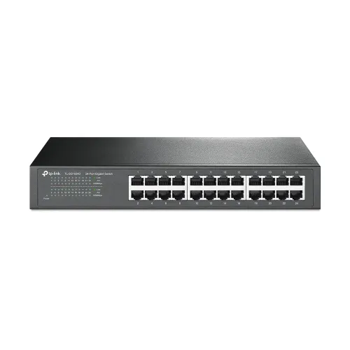 Switch Tplink Rack/Escritorio De 24 Puertos Gigabit, 24 Puertos Rj45 De 10/100/1000Mbps, Vlan Basada En Mtu, Qos, Igmp Snooping, Easy Smart, No Administrable. - TP-SG1024D Switch Tplink Rack/Escritorio De 24 Puertos Gigabit, 24 Puertos Rj45 De 10/100/1000Mbps, Vlan Basada En Mtu, Qos, Igmp Snooping, Easy Smart, No Administrable. - TP-SG1024D