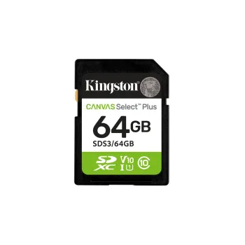 Memoria Flash Sd Kingston Sdxc Canvas Select 64Gb 100Mb/S C10 Uhs-I U1 V10 (Sds3/64Gb) - SDS3/64GB