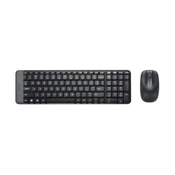 Kit De Teclado Y Mouse Inalambrico Logitech Mk220 Color Negro  Usb  1000 Dpi - LOG-920-004430