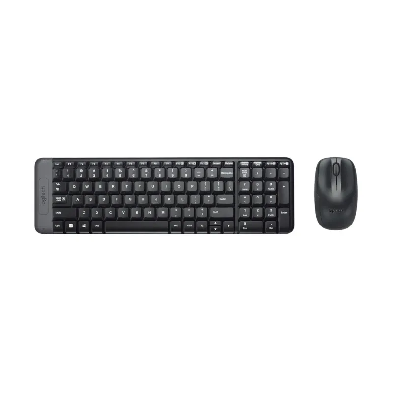 Kit De Teclado Y Mouse Inalambrico Logitech Mk220 Color Negro  Usb  1000 Dpi - LOG-920-004430