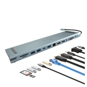 Estacion Ecline De Acoplamiento 12 En 1 Usb-C - EC-BYL-2003U2