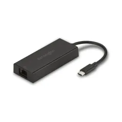 Adaptador de Red Kensington K38295WW - USB-C a RJ-45 - Negro - K38295WW Adaptador de Red Kensington K38295WW - USB-C a RJ-45 - Negro - K38295WW