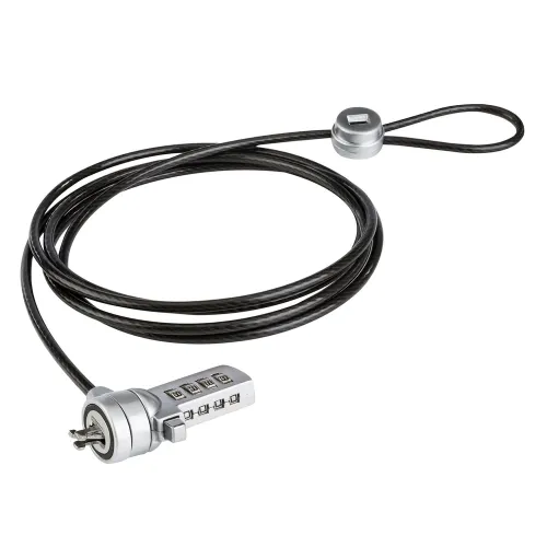 Techzone Tzccl103 Cable Antirrobo Negro, Plata 1.8 M - TZCCL103 Techzone Tzccl103 Cable Antirrobo Negro, Plata 1.8 M - TZCCL103