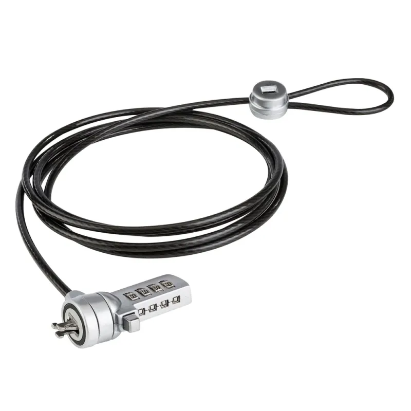 Techzone Tzccl103 Cable Antirrobo Negro, Plata 1.8 M - TZCCL103