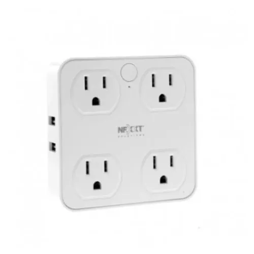 Enchufe Inteligente Nexxt NHP-T610 - Wi-Fi - 4 Conectores - 4 Puertos USB - Control de Voz - NHP-T610 Enchufe Inteligente Nexxt NHP-T610 - Wi-Fi - 4 Conectores - 4 Puertos USB - Control de Voz - NHP-T610