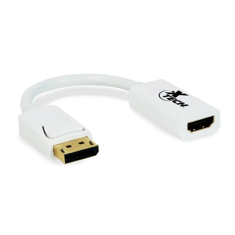 Adaptador Xtech XTC-358 - DisplayPort a adaptador HDMI - Macho a Hembra - Blanco - XTC-358