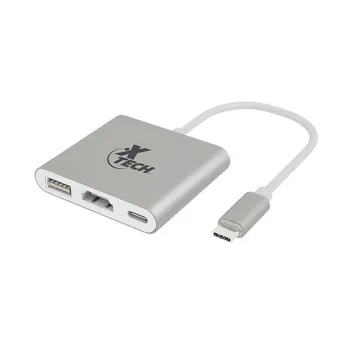 Adaptador Xtech XTC-565 - USB-C - HDMI - USB 3.0 - Gris - XTC-565
