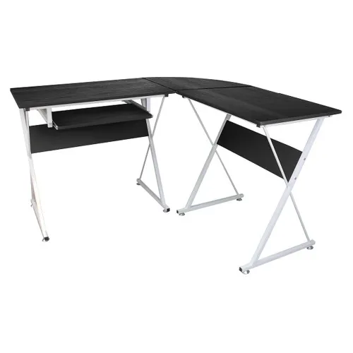 Escritorio Para Computadora Xtech XTF-CD433 - PVC, Acero, Madera - Negro con Blanco - XTF-CD433