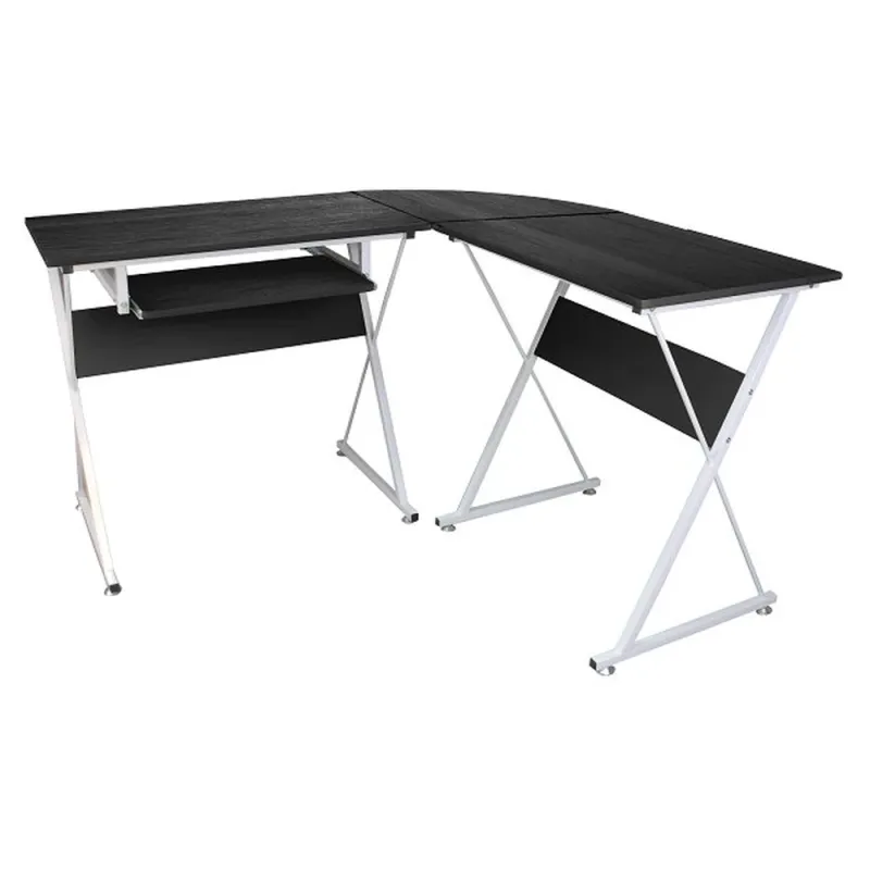 Escritorio Para Computadora Xtech XTF-CD433 - PVC, Acero, Madera - Negro con Blanco - XTF-CD433
