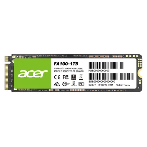 Unidad de Estado Sólido Acer FA100 - M.2 - 1TB - PCI-E 3x4 - BL.9BWWA.120 Unidad de Estado Sólido Acer FA100 - M.2 - 1TB - PCI-E 3x4 - BL.9BWWA.120