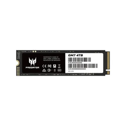 Unidad de Estado Sólido Acer Predator GM7 - M.2 2280 - 4TB - PCI-E 4.0 - BL.9BWWR.120 Unidad de Estado Sólido Acer Predator GM7 - M.2 2280 - 4TB - PCI-E 4.0 - BL.9BWWR.120