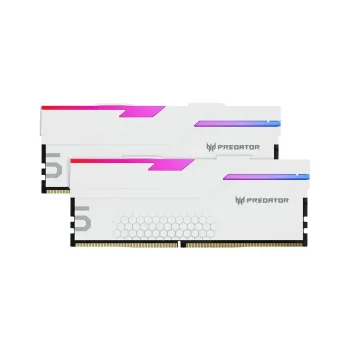 Memoria RAM Acer Predator Hermes - DDR5 - 48GB (2x24GB) - 7200MHz - UDIMM - Blanco - Para PC - BL.9BWWR.447