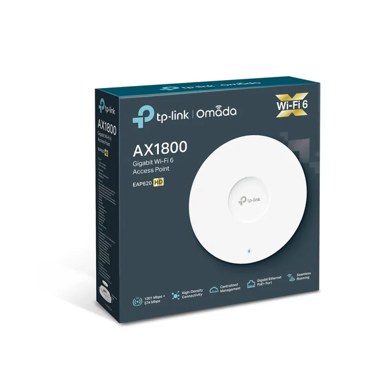 Access Point Tp-Link Eap620 De Doble Banda, Wireless Ac (Wi-Fi 5), Hasta 1201Mbps, Poe. - EAP620