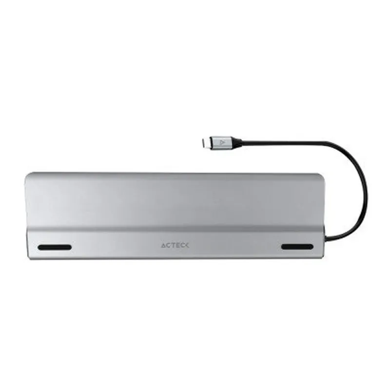 Docking Station Acteck PORT X DH690 - HDMI - VGA - USB-C - USB - Plata - AC-932950