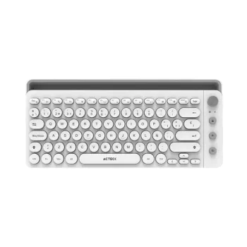 Teclado Acteck TI685 - Inalámbrico - Español - Multimedia - Blanco - AC-934190