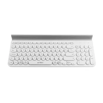 Teclado Acteck INSPIRE COMP TI695 - Inalámbrico - Bluetooth - Español - Blanco - AC-934213