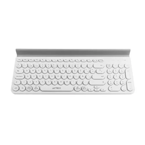 Teclado Acteck INSPIRE COMP TI695 - Inalámbrico - Bluetooth - Español - Blanco - AC-934213