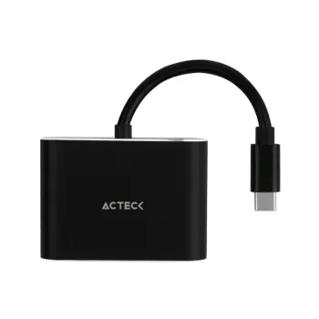 Adaptador Acteck Shift Plus AV420 - USB-C a HDMI/VGA - 10 cm - 4K - AC-934657