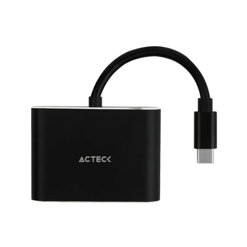 Adaptador Acteck Shift Plus AV420 - USB-C a HDMI/VGA - 10 cm - 4K - AC-934657