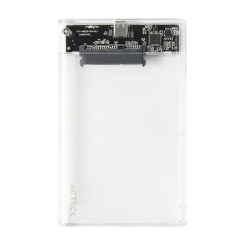 Gabinete Acteck Armor Clear HC430 - 2.5" - USB 3.0 - SATA - Transparente - AC-934688