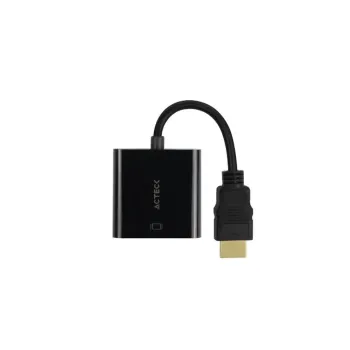 Adaptador Acteck Shift Plus AV400 - HDMI a VGA - Negro - AC-934756