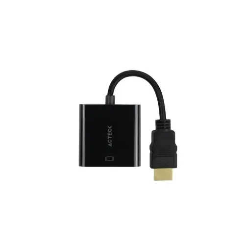 Adaptador Acteck Shift Plus AV400 - HDMI a VGA - Negro - AC-934756 Adaptador Acteck Shift Plus AV400 - HDMI a VGA - Negro - AC-934756