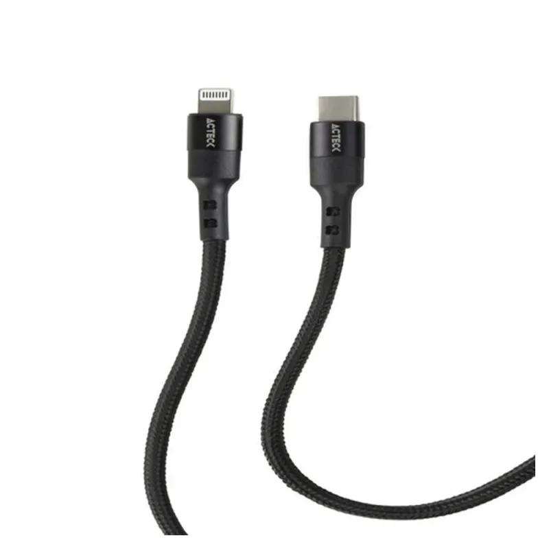 Cable Acteck Linx Plus CL420 - USB-C a Lightning - Negro - AC-934862