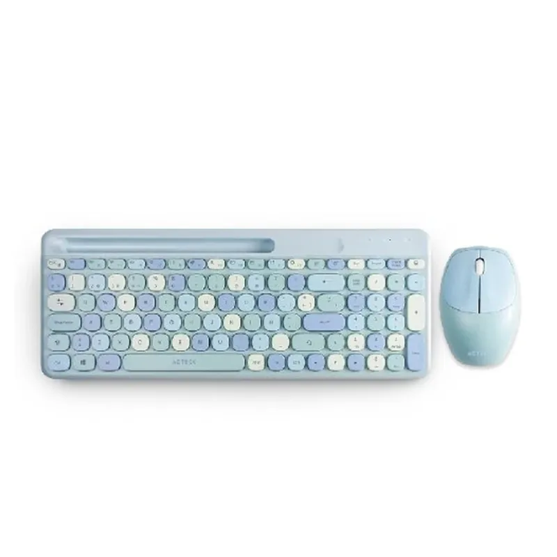 Kit de Teclado y Mouse Acteck Creator Chic MK470 - Inalámbrico - USB - Multimedia - Azul - AC-935197