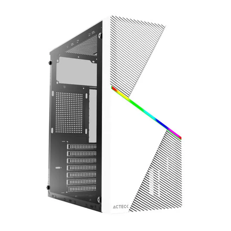 Gabinete Gamer Acteck Draco GM450 - Media Torre - ATX/Micro ATX/Mini ITX - Fuente 500W - Panel Lateral - Blanco - AC-935722