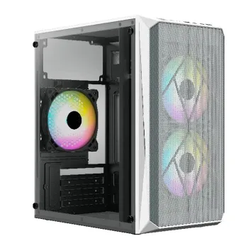 Gabinete Gamer Acteck Doom GI630 - Micro Torre - Micro ATX/Mini ITX - Fuente 500W - Panel Lateral - Blanco - AC-935746