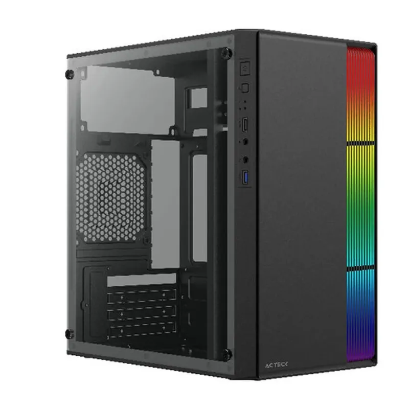Gabinete Gamer Acteck Fusion II GI440 - Micro Torre - Micro ATX/Mini ITX - Fuente 500W - Panel Lateral - AC-935753