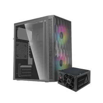 Gabinete Gamer Acteck Fuji GC470 - Mini Torre - Micro ATX/Mini ITX - Fuente 500W - Panel Lateral - Negro - AC-935838