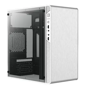 Gabinete Gamer Acteck Performance II GI215W - Micro Torre - Micro ATX/Mini ITX - Fuente 500W - Panel Lateral - Blanco - AC-935852