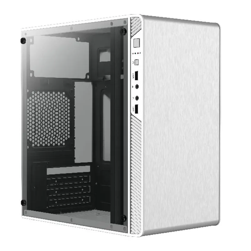 Gabinete Gamer Acteck Performance II GI215W - Micro Torre - Micro ATX/Mini ITX - Fuente 500W - Panel Lateral - Blanco - AC-935852