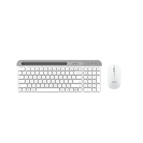 Kit de Teclado y Mouse Acteck Creator Virtuos Silk MK720 - Inalámbrico - Multimedia - Español - Blanco - AC-936262