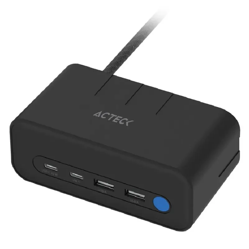 Supresor de Picos Acteck ENERGON MATE CE676 - 3 Contactos - USB - Negro - AC-936514