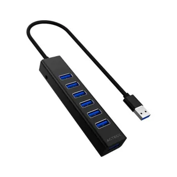 Hub USB Acteck PORT X7C DH607 - 7x USB 3.0 - Negro - AC-937030