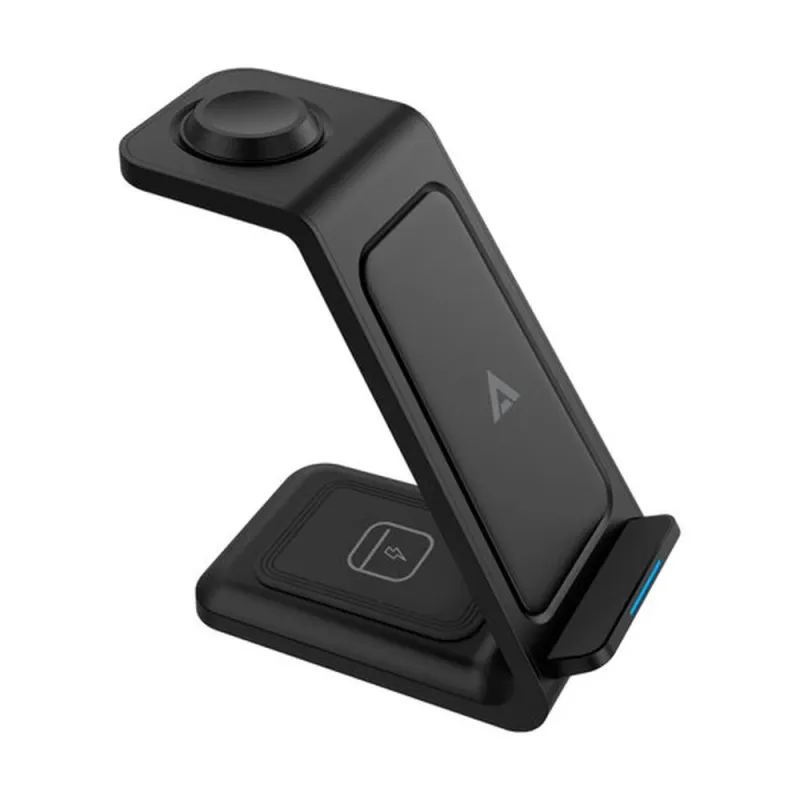 Cargador Inalámbrico Acteck Energon S-Mate CI720 - 3 en 1 - 3/15W - Negro - AC-937153