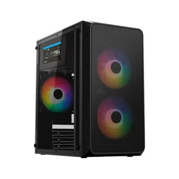 Gabinete Gamer Acteck Doom Pro Mesh GI730M - Mini Torre - Mini-ITX/Micro-ATX - Fuente 600W - 3 Ventiladores - Panel Lateral  - AC-939249