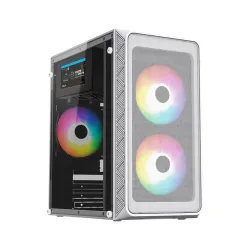 Gabinete Gamer Acteck Doom Pro Mesh GI730M - Mini Torre - Mini-ITX/Micro-ATX - Fuente 600W - 3 Ventiladores - Panel Lateral - Blanco - AC-939256 Gabinete Gamer Acteck Doom Pro Mesh GI730M - Mini Torre - Mini-ITX/Micro-ATX - Fuente 600W - 3 Ventiladores - Panel Lateral - Blanco - AC-939256