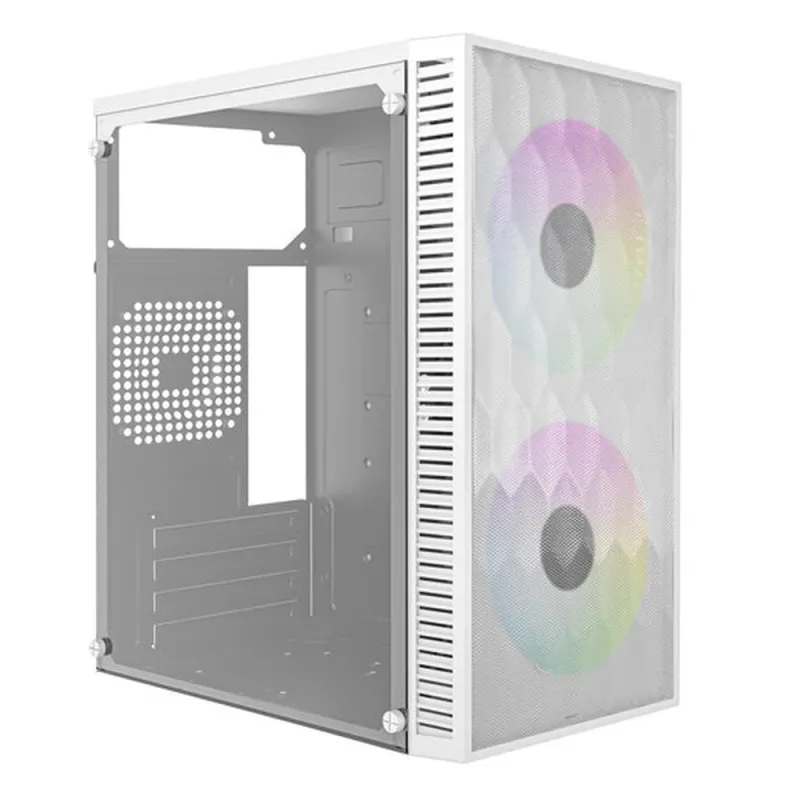 Gabinete Gamer Acteck Fuji GC470 - Mini Torre - Micro ATX/Mini ITX - Fuente 500W - Panel Lateral - Blanco - AC-939515